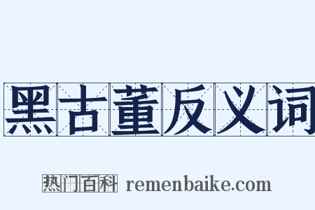 黑古董反义词是什么意思的图片